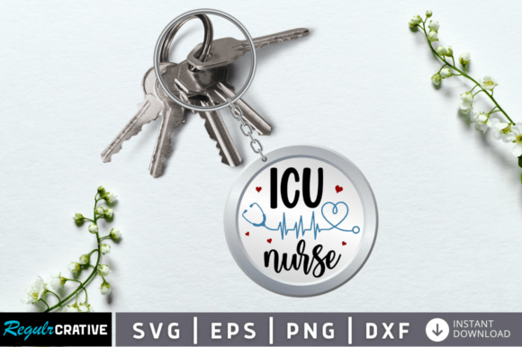 Icu Nurse Svg Keychain: Graphics for Crafts and Content
