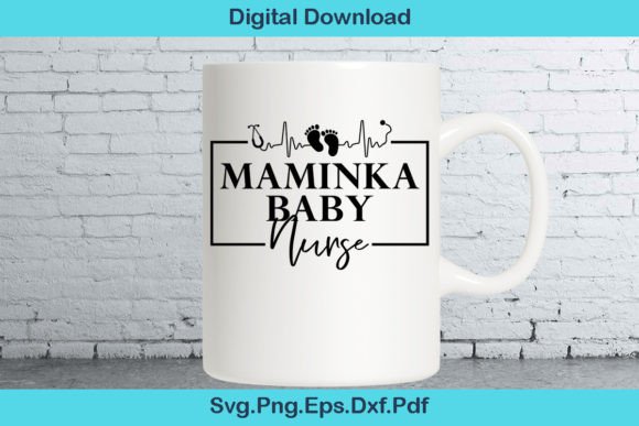 Maminka Baby Nurse Svg Design: Graphics and Crafts for Branding
