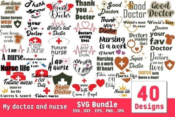 My Doctor and Nurse SVG Bundle