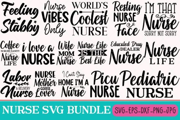 Nurse Svg Bundle 2: Graphics for Crafts