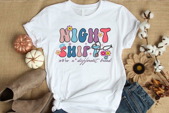 Retro Night Shift Nurse Sublimation