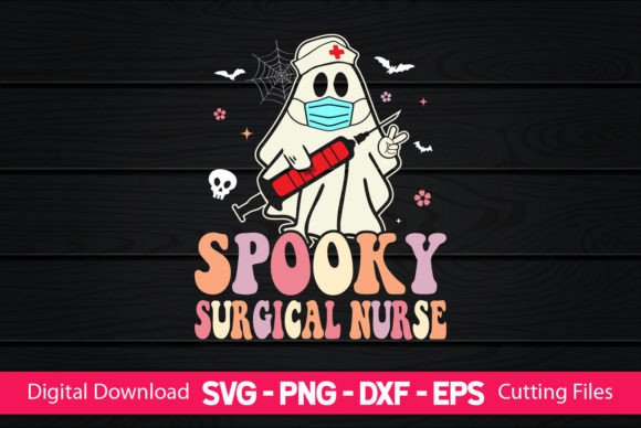 Spooky Surgical Nurse Graphics for Crafts